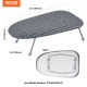 Buy Tabletop Ironing Board 595x365x187mm Small 3-Layer Thick Ironing Board with Heat Resistant Cover and 100% Cotton Cover Ironing for Small Spaces and Travel Use