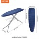 Buy Ironing Board 140x37 cm Foldable Ironing Board 4 Thick Layers Adjustable Height 64-97 cm Bottom Storage Tray Heat Resistant Cover 100% Cotton Laundry Home, 154x37x97 cm