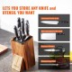 Buy Universal Knife Block Empty Knife Rack Made of Acacia Wood and PP Bristles Knife Holder for Easy Storage of Various Knives, Restaurant without Knives