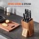 Buy Universal Knife Block Empty Knife Rack Made of Acacia Wood and PP Bristles Knife Holder for Easy Storage of Various Knives, Restaurant without Knives