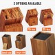 Buy Universal Knife Block Empty Knife Rack Made of Acacia Wood and PP Bristles Knife Holder for Easy Storage of Various Knives, Restaurant without Knives