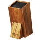 Buy Universal Knife Block Empty Knife Rack Made of Acacia Wood and PP Bristles Knife Holder for Easy Storage of Various Knives, Restaurant without Knives