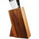 Buy Universal Knife Block Empty Knife Rack Made of Acacia Wood and PP Bristles Knife Holder for Easy Storage of Various Knives, Restaurant without Knives