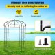 Comprar Pérgola Gazebo con forma de jaula para pájaros, 8' x 5,2', para bodas, jardín al aire libre, negro