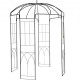 Comprar Pérgola Gazebo con forma de jaula para pájaros, 8' x 5,2', para bodas, jardín al aire libre, negro