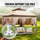 Comprar Gazebo de Jardín 334x334 cm Cenador de Patio con Mosquitera Emergente para 8-10 Personas con Estructura de Metal, Lona Oxford 250D Revestida de PU, Refugio Exterior para Césped, Patio Trasero