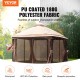 Comprar Gazebo de Jardín 383x308 cm Cenador de Patio con Mosquitera Emergente para 10-12 Personas con Estructura de Metal,  y Revestimiento de Poliéster PU de 180g, Refugio para Césped, Patio Trasero