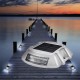 Comprar Luces de entrada, luces solares para entrada, paquete de 8, luces de muelle con interruptor, en blanco