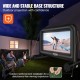 Comprar Pantalla de Proyección Inflable Pantalla de Cine al Aire Libre 16:9 14 Pies con Lienzo de Ventilador 253,5x133 cm Proyección Trasera Delantera Montaje Estable para Fiesta, Camping al Aire Libre