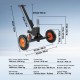 Kaufen Sie Anhängerwagen, Tragfähigkeit 272 kg, Abschleppwagen aus Kohlenstoffstahl, höhenverstellbar 41–61 cm, Kugel 47,6 mm, Vollreifen 25,4 cm, zum Bewegen von Autoanhängern, Wohnmobilen, Booten