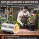 Buy Gas Propane Forge 400 x 220 x 206 mm Propane Knife Forge Oval Forge Furnace with 2 Burners, High Compatibility, Impressive Insulation and Protection for Blacksmiths