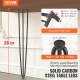 Buy Hairpin Table Legs 4 PCS Furniture Legs 710mm Solid Steel Load Capacity 408kg Office Legs 3 Rods with Screws and Protective Skids for Home Office Dining Room, Black