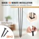 Buy Hairpin Table Legs 4 PCS Furniture Legs 710mm Solid Steel Load Capacity 408kg Office Legs 3 Rods with Screws and Protective Skids for Home Office Dining Room, Black