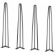 Buy Hairpin Table Legs 4 PCS Furniture Legs 710mm Solid Steel Load Capacity 408kg Office Legs 3 Rods with Screws and Protective Skids for Home Office Dining Room, Black