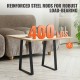 Buy Low Table Legs 2 PCS 16 Inch Carbon Steel Furniture Table Legs Load Capacity 400 lbs Office Legs Trapezoidal Desk Legs for Home Office Dining Room, Black