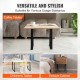 Buy Low Table Legs 2 PCS 16 Inch Carbon Steel Furniture Table Legs Load Capacity 400 lbs Office Legs Trapezoidal Desk Legs for Home Office Dining Room, Black