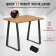 Buy Low Table Legs 2 PCS 16 Inch Carbon Steel Furniture Table Legs Load Capacity 400 lbs Office Legs Trapezoidal Desk Legs for Home Office Dining Room, Black