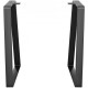 Buy Low Table Legs 2 PCS 16 Inch Carbon Steel Furniture Table Legs Load Capacity 400 lbs Office Legs Trapezoidal Desk Legs for Home Office Dining Room, Black