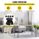 Buy Carbon Steel Table Legs, 16 Inch Height Table Leg Set, Furniture Legs with 4 Rubber Feet, 100kg Load Capacity Table Legs for Side Tables