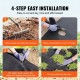 Buy Nonwoven Geotextile 4.6x6.1m Weed Control Mulch Fabric 136gsm Tear Resistant Permeable Fabric for Walkways for Drainage Systems, Landscaping, Ground Cover, Black