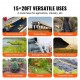 Buy Nonwoven Geotextile 4.6x6.1m Weed Control Mulch Fabric 136gsm Tear Resistant Permeable Fabric for Walkways for Drainage Systems, Landscaping, Ground Cover, Black