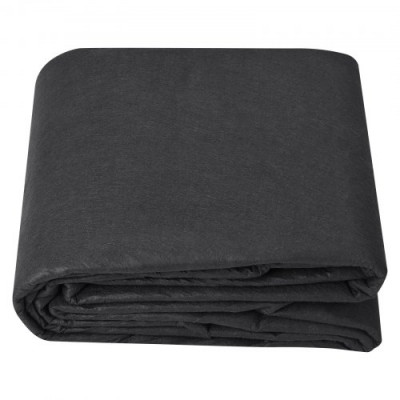 VEVOR Geotextil no Tejido 4,6x6,1 m Tela para Mantillo Antimalezas 136 g/m² Tela Permeable Resistente al Desgarro para Pasarelas para Sistemas de Drenaje, Paisajismo, Cobertura del Suelo, Color Negro