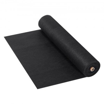 VEVOR Geotextil no Tejido 1,8x30,5 m Tela para Mantillo Antimalezas 271 g/m² Tela Permeable Resistente al Desgarro para Pasarelas para Sistemas de Drenaje, Paisajismo, Cobertura del Suelo, Color Negro