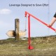 Buy T-Post Puller 110 x 15 x 15 cm T-Post Puller with Chain 300 cm Fence Post Puller 2 Fork Hooks Post Stake Remover for Removing Fence Fence Tree Stump