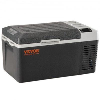 VEVOR Nevera Eléctrica Portátil de 20 L Nevera Portátil para Coche 12/24 V CC 100-240 V CA Nevera de Una Zona para Coche 0,6 kW.h -20 °C a 10 °C Congelador Ajustable para Camión Barco Camping