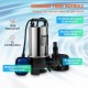 Buy Submersible Sewage Pump 1100W 1.75HP Submersible Water Pump Max Flow 333.3L/min Dirty Water Pump Max Water Lift