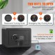 Buy 14L Digital Safe Box Security Safe Box 2 Types of Unlock Password and Keys Anti-Theft Steel Structure Anti-Theft with Alarm for Home Silver Jewelry, 350 x 250 x 250 mm