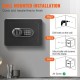 Buy 14L Digital Safe Box Security Safe Box 2 Types of Unlock Password and Keys Anti-Theft Steel Structure Anti-Theft with Alarm for Home Silver Jewelry, 350 x 250 x 250 mm