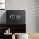 Buy 14L Digital Safe Box Security Safe Box 2 Types of Unlock Password and Keys Anti-Theft Steel Structure Anti-Theft with Alarm for Home Silver Jewelry, 350 x 250 x 250 mm