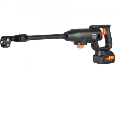 VEVOR Lavadora de alta presión con batería inalámbrica de 21 V, limpiador portátil de alta potencia, 580 PSI, 40 bar, lavadora eléctrica, 4 L/min, cargador de batería de 4,0 Ah, para limpieza de patio