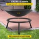 Comprar Pozo de Fuego Acero al Carbono Pintado de Negro Brasero Grande 3 kg 24 cm de Altura 0,8 mm de Grosor Cuenco para Fogatas al Aire Libre para Jardines, Patios, Parques, Patios Traseros, porches