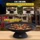 Buy Fire Pit Black Painted Cast Iron Large Brazier 16kg 28cm Height 3.5mm Thickness Outdoor Fire Pit Bowl for Gardens, Patios, Parks, Backyards, Porches