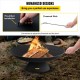 Buy Fire Pit Black Painted Cast Iron Large Brazier 16kg 28cm Height 3.5mm Thickness Outdoor Fire Pit Bowl for Gardens, Patios, Parks, Backyards, Porches