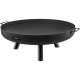 Buy Fire Pit Black Painted Carbon Steel Large Brazier 11kg 28cm Height 2.3mm Thickness Outdoor Fire Pit Bowl for Gardens, Patios, Parks, Backyards, Porches