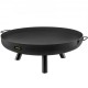 Buy Fire Pit Black Painted Carbon Steel Large Brazier 13kg 28cm Height 2.3mm Thickness Outdoor Fire Pit Bowl for Gardens, Patios, Parks, Backyards, Porches