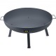 Buy Fire Pit Black Painted Carbon Steel Large Fire Pit 18.5kg 40.5cm Height 2.3mm Thickness Outdoor Fire Pit Bowl for Gardens, Patios, Parks, Backyards, Porches