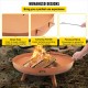 Buy Fire Pit Brown Painted Carbon Steel Large Brazier 13kg 28cm Height 2.3mm Thickness Outdoor Fire Pit Bowl for Gardens, Patios, Parks, Backyards, Porches