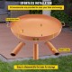 Buy Fire Pit Brown Painted Carbon Steel Large Brazier 13kg 28cm Height 2.3mm Thickness Outdoor Fire Pit Bowl for Gardens, Patios, Parks, Backyards, Porches