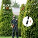 Buy 20V Battery Hedge Trimmer Cordless Hedge Trimmer Double-Edged Steel Blade 18" Telescopic Pole 73-94" Electric Hedge Trimmer with Quick Charger for Tall Plants