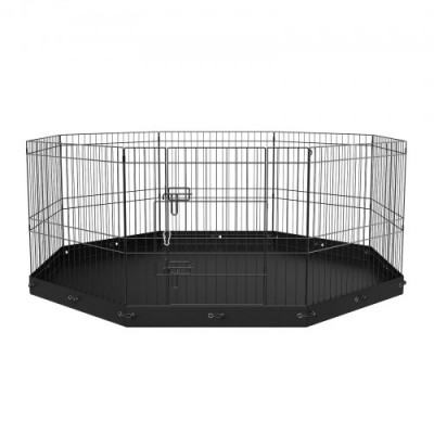 VEVOR Parque para Perros 8 Paneles Pluma de Ejercicio para Perros de Metal Plegable con Almohadilla Inferior 24