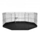 Buy Dog Playpen 8 Panels Foldable Metal Dog Exercise Pen with Bottom Pad 24" H