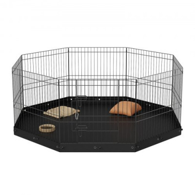 VEVOR Parque para Perros 8 Paneles Pluma de Ejercicio para Perros de Metal Plegable con Almohadilla Inferior 24