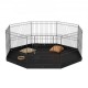 Buy Dog Playpen 8 Panels Foldable Metal Dog Exercise Pen with Bottom Pad 24" H