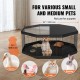 VEVOR Valla para Perros de 61x61 cm, Parque para Perros, Conejos, Gatos, con Cubierta Superior y Valla para Mascotas Pequeñas y Medianas, 8 Paneles de Metal Plegables para Acampar en Interior Exterior