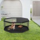 Comprar Valla para Perros de 61x61 cm, Parque para Perros, Conejos, Gatos, con Cubierta Superior y Valla para Mascotas Pequeñas y Medianas, 8 Paneles de Metal Plegables para Acampar en Interior Exterior