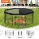 Buy 24x24 Inch Dog Fence, Dog Playpen, Rabbit Playpen, Cat Playpen with Top Cover Fence for Small Medium Pets, 8 Foldable Metal Mesh Panels for Camping, Travel